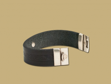 Leather Wristband black CRAIG